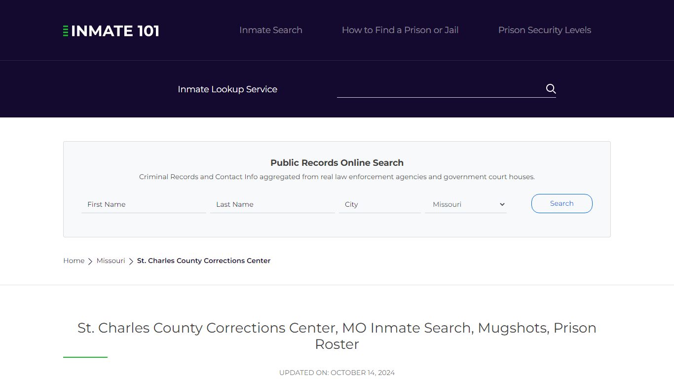 St. Charles County Corrections Center, MO Inmate Search, Mugshots ...