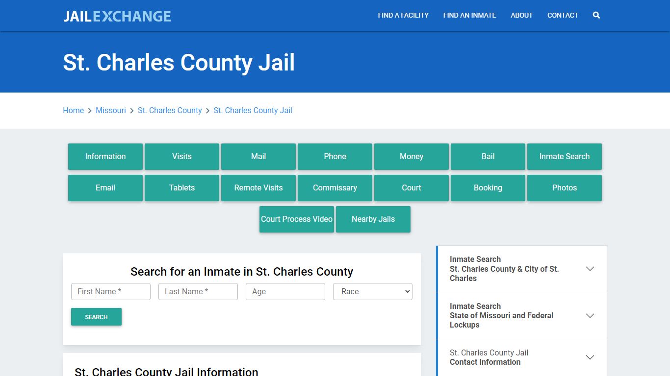 St. Charles County Jail Roster Lookup, MO, Inmate Search